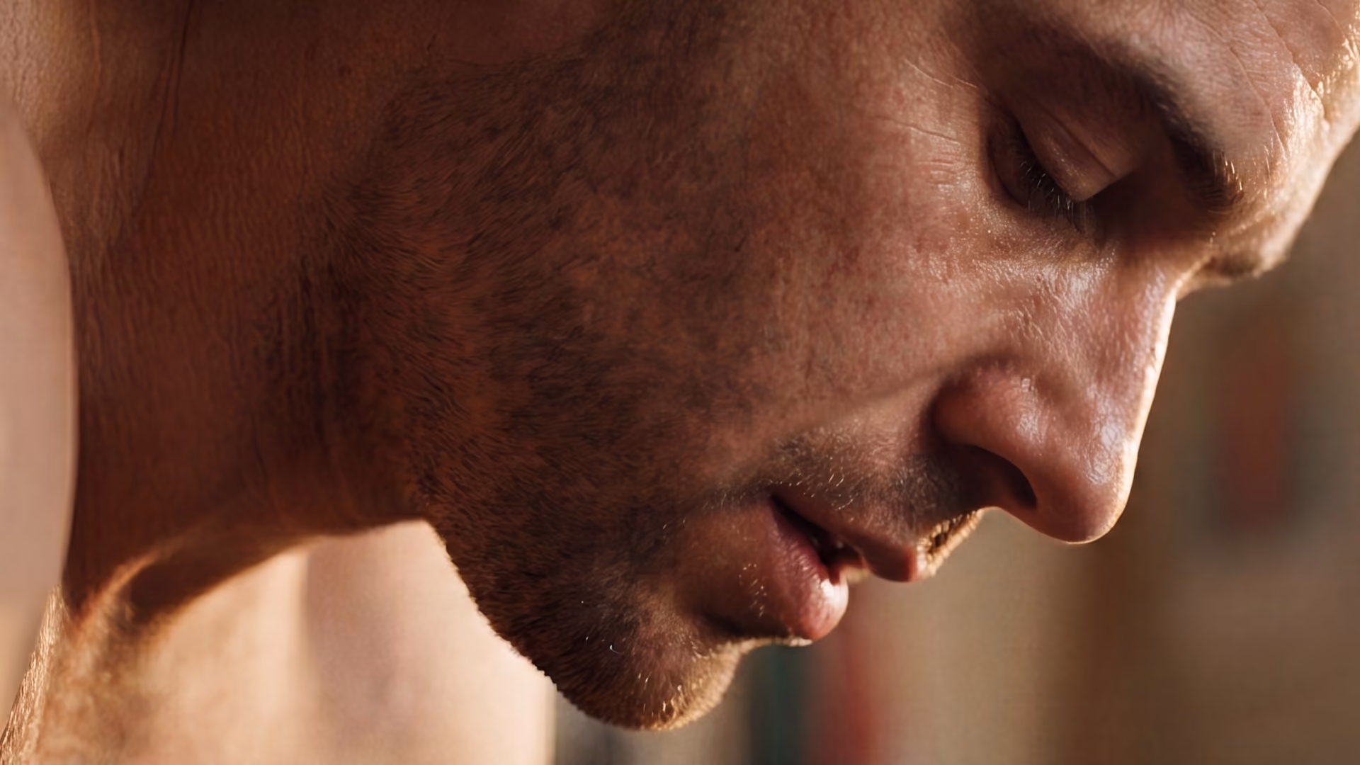 A man looking tense before sex, representing sexual performance anxiety and the body's stress response